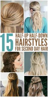 Here are 100 of our favorite medium hairstyles for women. 15 Casual Simple Hairstyles That Are Half Up Half Down Easy Hairstyles For Long Hair Second Day Hairstyles Half Up Hair