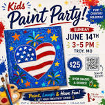Kids Patriotic Heart Paint Party