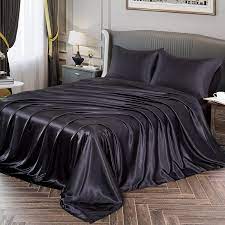 Check spelling or type a new query. Amazon Com Vonty Satin Sheets King Size Silky Soft Satin Bed Sheets Black Satin Sheet Set 1 Deep Pocket Fitted Sheet 1 Flat Sheet 2 Pillowcases Kitchen Dining
