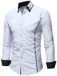 Color Block Seam Detail Button Down Casual Shirt Mens Outfits Casual Shirts For Men Mens Shirt Dress