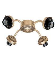 Enjoy free shipping & browse our great selection of ceiling fans, ceiling fan blades, bathroom fans and more! Hunter Fans Four Light Straight Arm Fitter 4 Light Fan Light Kit In Antique Brass No Glass 22574