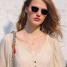 REDSUN Sun Necklace Chain 925 sterling silver Amber Sun Necklace Gold  Trailer Sun Gilded Jewelry for Women Girls Gifts : Amazon.co.uk: Fashion