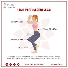 Eagle Yoga Pose Garudasana Yoga Day Eagle Pose World Yoga Day
