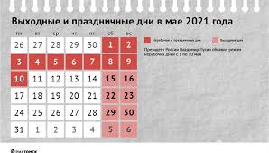 Многие работники интересуются тем, в какие дни у них будут выходные в мае 2021 году. Kak Otdyhaem V Mae 2021 Goda Kalendar Vyhodnyh Dnej Ria Tomsk