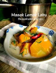 Che nom sangat beruntung kerana ada seorang follower yang ikhlas. Labu Masak Lemak Putih Lauk Pauk