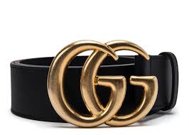 Shop belts online in a wide range of styles and colours from top brands. Gucci Double G Gold Buckle Leather Belt 1 5 Width Black In Leather With Antique Brass