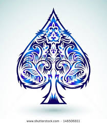 Tribal Style Design Spade Ace Poker Playing Cards Vector Illustration Card Tattoo Designs Ace Of Spades Tattoo Card Tattoo