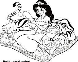 Aladdin And Jasmine Coloring Pages From Sticker And Color Book Princess Coloring Pages Disney Princess Colors Disney Princess Coloring Pages