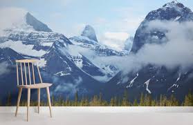 10 breathtaking wall murals for winter time. Canadian Mountains Wallpaper Mural Hovia Au