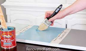 The milk paint is a custom mix of colors from the old cabinets by nr hiller design, inc. General Finishes Milk Paint Review What Is The Best Paint For Furniture