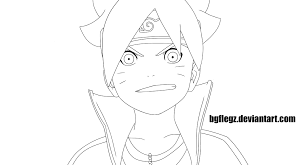 Uzumaki Boruto Lineart By Bgflegz Coloring Pages Line Drawing Drawings