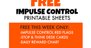 Impulse Control Free Offers Impulse Control Free Offer Writing Activities