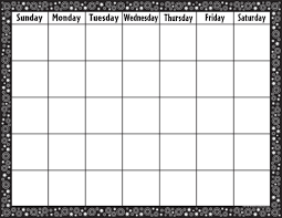 Black White Crazy Circles Calendar Chart