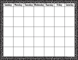 black white crazy circles calendar chart