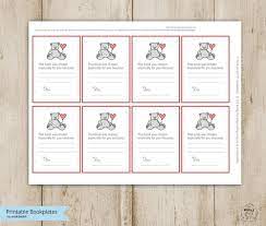 Baby Bookplate Sticker Bookplate Stickers Baby Bunnies Book Etsy Book Plates Cardstock Printing Printable Books