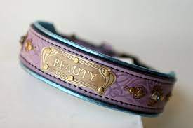 Collars are available in many colors, so you can find one to match your pet's color and personality. Rococo Personalized Bling Dog Collar Harakhan Kennel