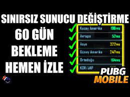 60 Gun Beklemeden Sunucu Degistir Sinirsiz Sunucu Degistirme Sunucu Hatasi Cozumu Pubg Mobile Youtube