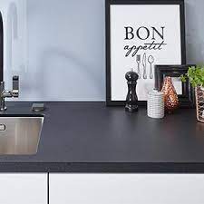 Plan de travail noir evier gris. Plans De Travail