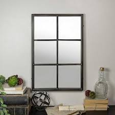 Vintage items are repurposed, like old hand try these 40+ farmhouse mirror ideas to bring an extra sense of charm and grace to your home. Black Metal Framed Windowpane Mirror Kirklands