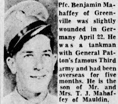 Benjamin Floyd “Ben” Mahaffey (1922-1974)