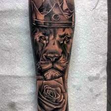 50 Lion With Crown Tattoo Designs For Men Royal Ink Ideas Lion Head Tattoos Lion With Crown Tattoo Mens Lion Tattoo