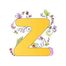 ilustracion de colorido floral alfabeto letra z alfabeto letras floral