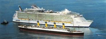 Titanic vs oasis of the seas, titanic contro la più grande nave da crociera di oggi. How Much Does The Ship Weigh Many Times More Than The Titanic A New Ship Was Launched The Size Of Which Is Astounding The Density Of Water And Other Nuances