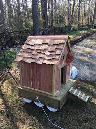Many months, the duck house is finally finished! Floating Duck House Duck House Plans Duck Coop Duck House