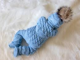 0 3 Months Baby Boy Coming Home Outfit Blue Outfit Hand Knit Baby Clothes Newborn Take Home Outfit Baby Winter Clothes Ready To Ship