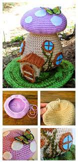 Each pattern is perfect for the newbie or advanced. Adorable Crochet Fairy House Patterns Crochet Fairy Crochet Crafts Crochet Patterns