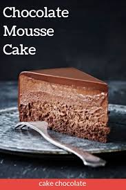 Chocolate Mousse Cake This Food Is Very Suitable For Eating Covers And Lower Sugar Levels Very Suit Chocolate Mousse Cake Recipe Mousse Cake Recipe Desserts
