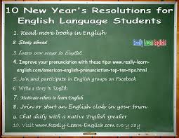 New Year S Resolutions For English Language Students Esl Efl Ell Learn English Easy English Grammar English Vocabulary