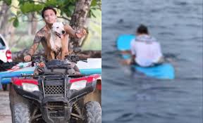 Surfista causa revolta ao lançar cão morto no mar como "homenagem"