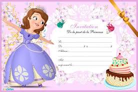 Invitation Anniversaire Princesse Sofia Au Bal 123 Cartes Carte Invitation Anniversaire Invitation Anniversaire Anniversaire Princesse Sofia