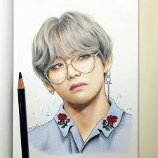 Pin Oleh Valeskascortegagna Gmeail Novi Di Taetae Menggambar Wajah Pensil Warna Menggambar Rambut
