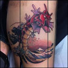 Black And White Vs Color Tattoo Reddit Red Gyarados Tattoo Tattoos Nerdy Tattoos Hair Tattoos