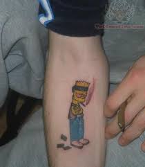 The popular cartoon character hobbes holds a guns in this colorful comic theme gangster tattoo. Thug Tattoo Quotes Quotesgram