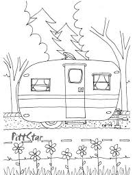 Instant Download Vintage Travel Trailer Printable Coloring Page Camping Coloring Pages Coloring Pages Printable Coloring Pages
