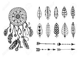 Tribal Collecte Des Elements Vectoriels Hand Drawn Illustration Indien Avec Attrape Reves Des Fleches Et Des Plumes Clip Art Libres De Droits Vecteurs Et Illustration Image 45708841 Le tutoriel sur l'image en bas montre comment les réaliser facilement. tribal collecte des elements vectoriels hand drawn illustration indien avec attrape reves des fleches et des plumes