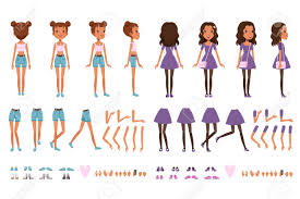 Unless you're a skilled auto body repair specialist and painter you're going to have to pay one if you want your car or truck to look right. Teenager Girl Character Constructor Creation Set Full Length Front Back And Side View Body Parts Legs Hands Gestures Collection Of Shoes And Sneakers Isolated Flat Design Vector Illustration Royalty Free Cliparts Vectors