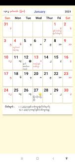 Myanmar Calendar 2021 For Android Apk Download
