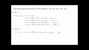 Adică are forma … d)produsul a numere consecutive este divizibil cu oricare ar fi ∈ ℕ∗. Problema De Divizibilitate 6a12 Youtube