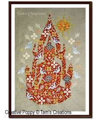 Indeed, at close range, tiny celestial creatures and flowers. Tam S Creations Buddha In Patches Cross Stitch Pattern Chart