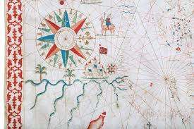 Rare And Unusually Extensive Portolan Chart By Distinguished