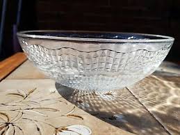 Large Clear Glass Bowl 24cm Diameter