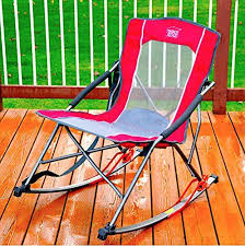 Tough Reliable Bring And Set Me Anywhere Red Timber Ridge Folding Rocker Chair Easily Supports Up T Rocker Chairs Rocking Chairs For Sale Folding Rocking Chair