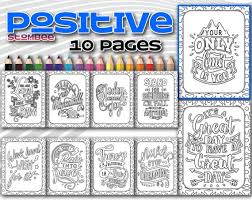 It's one of the newest crazes to catch on amongst adults, coloring to help relieve stress and to relax. Positive Affirmation Coloring Pages Adult Coloring Pages Etsy