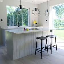 There are multiple types of ukulele, . Pale Grey Kitchen With Tongue And Groove Island And Black Ercol Barstools Kitchen Designs Layout Black Kitchen Island Kitchen Inspirations
