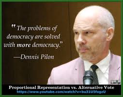 The problems of democracy are solved with more democracy.