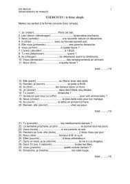 Tu peux aussi te tester dans toutes les matières et/ou dans tous les niveaux en n'effectuant aucune sélection. Exercices Le Futur Simple Lagrammairedouce Futur Simple Exercice Futur Enseignement Du Francais